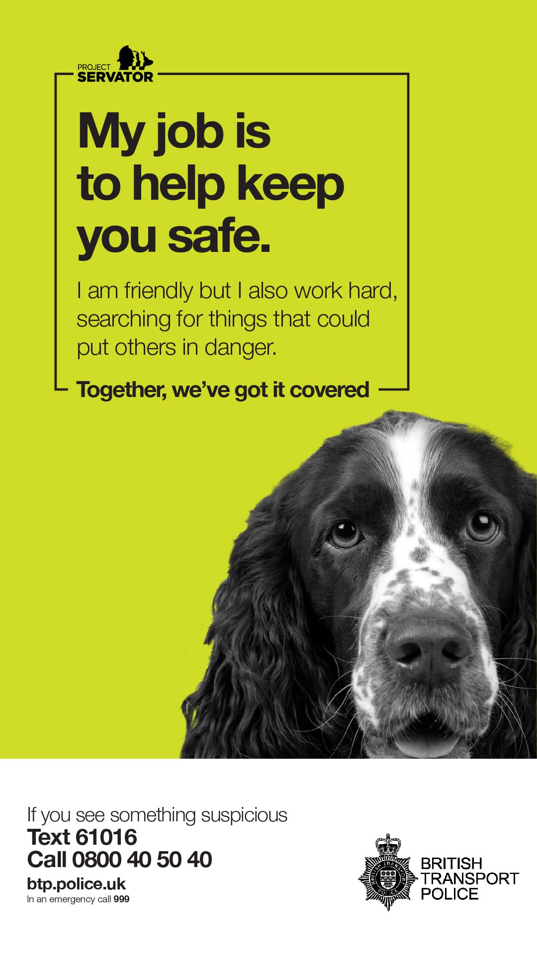 My Job is to keep you safe - British Transport Police and South Western Railway working together